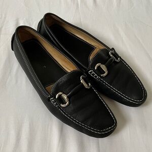 LK BENNETT Leather Driving Loafer Size 9 Black